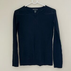 NWT I.N.C international concepts black sheer long sleeve shirt